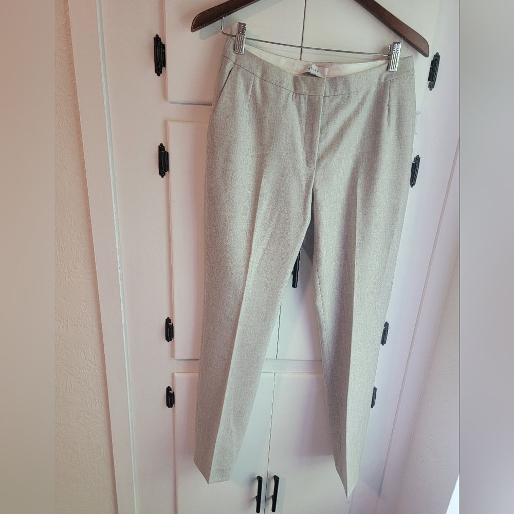 Reiss Slim Leg Wool Light Gray Career Trouser Pant 6